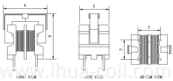 Uu Series Induction Coil Ferrite Core Inductor for DC Power Supply